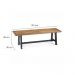 Banco de Jantar Industrial 3 Lugares Lesoto Marrom e Preto 153 cm