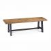 Banco de Jantar Industrial 3 Lugares Lesoto Marrom e Preto 153 cm