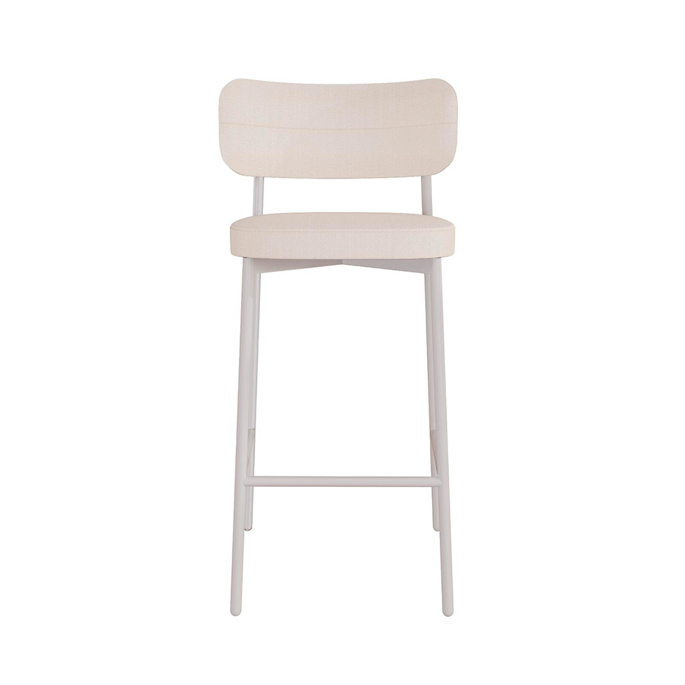 Banqueta Alloa Polipropileno Palha e Branco