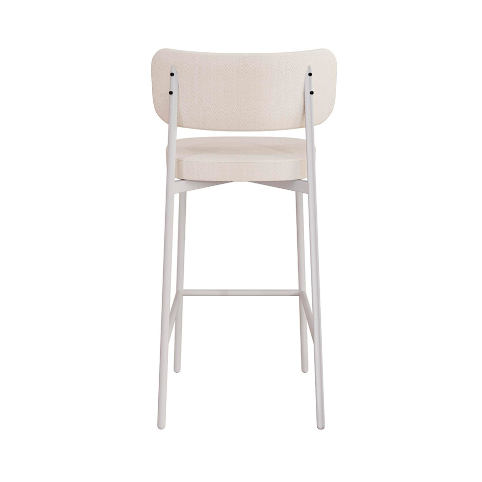 Banqueta Alloa Polipropileno Palha e Branco