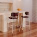 Banqueta Alloa Rvestimento Sintético Café e Branco