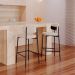 Banqueta Alloa com Detalhe Preto e Areia
