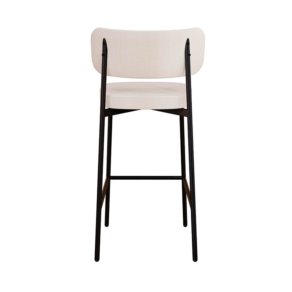 Banqueta Alloa com Detalhe Preto e Branca