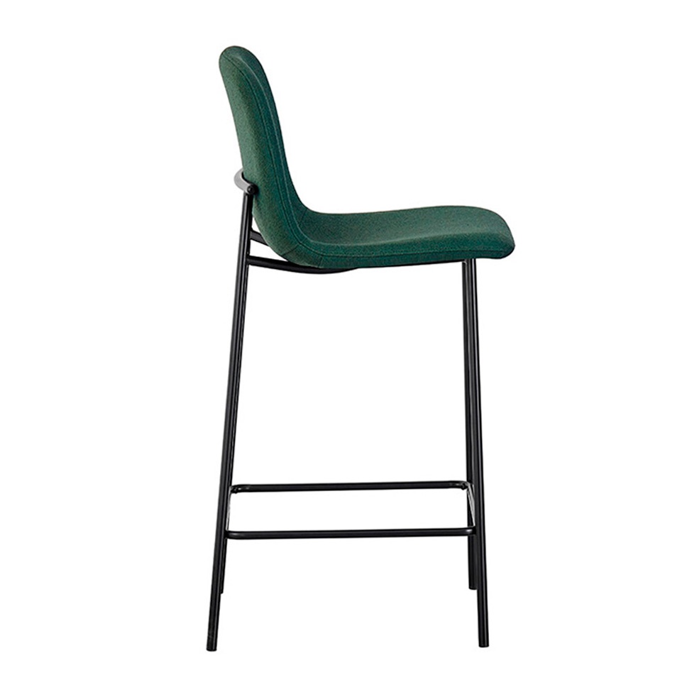 Banqueta Celeste Bouclé Verde Oliva e Preta