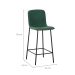 Banqueta Celeste Bouclé Verde Oliva e Preta