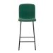 Banqueta Celeste Bouclé Verde Oliva e Preta