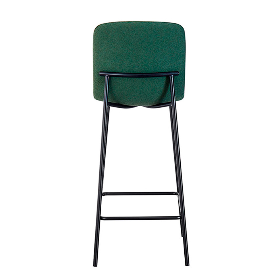 Banqueta Celeste Bouclé Verde Oliva e Preta