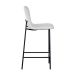 Banqueta Celeste Poliéster Off White e Preta