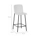 Banqueta Celeste Poliéster Off White e Preta