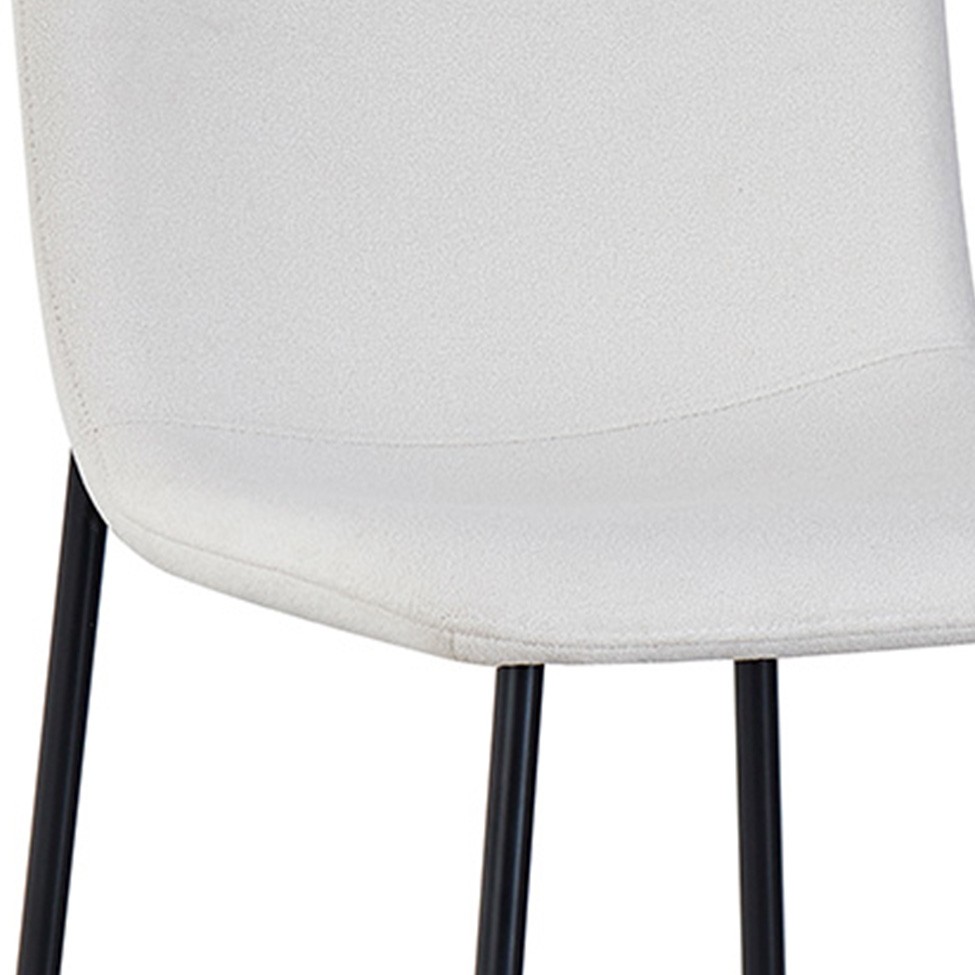 Banqueta Celeste Poliéster Off White e Preta