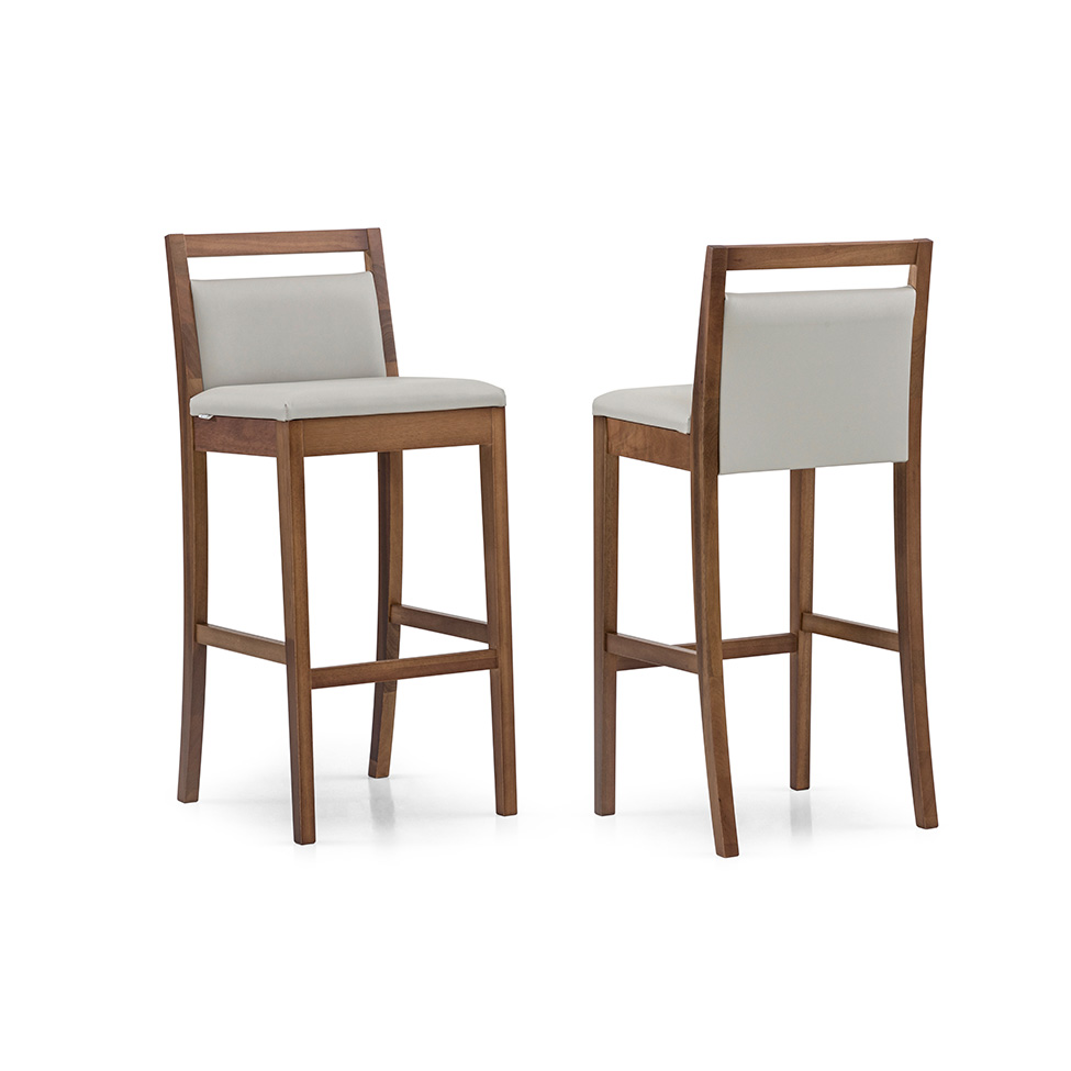 Banqueta Elos Bege e Amêndoa