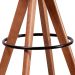 Banqueta Lucca Linho Off White e Castanho