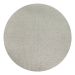 Banqueta Lucca Linho Off White e Castanho
