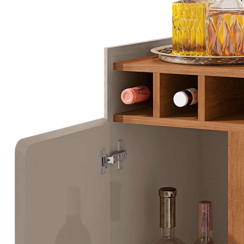 Bar Lizz 2 PT Off White e Cedro