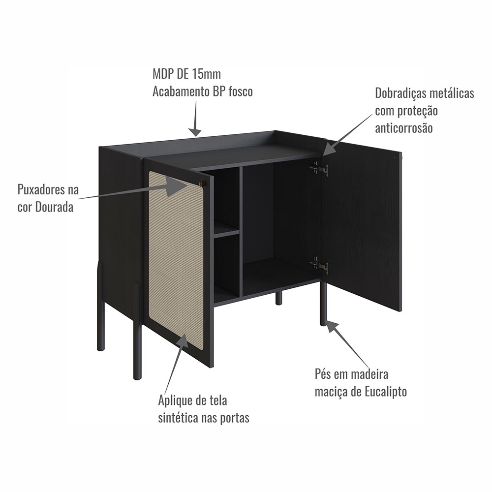 Bar Oslo 2 PT Nero e Preto