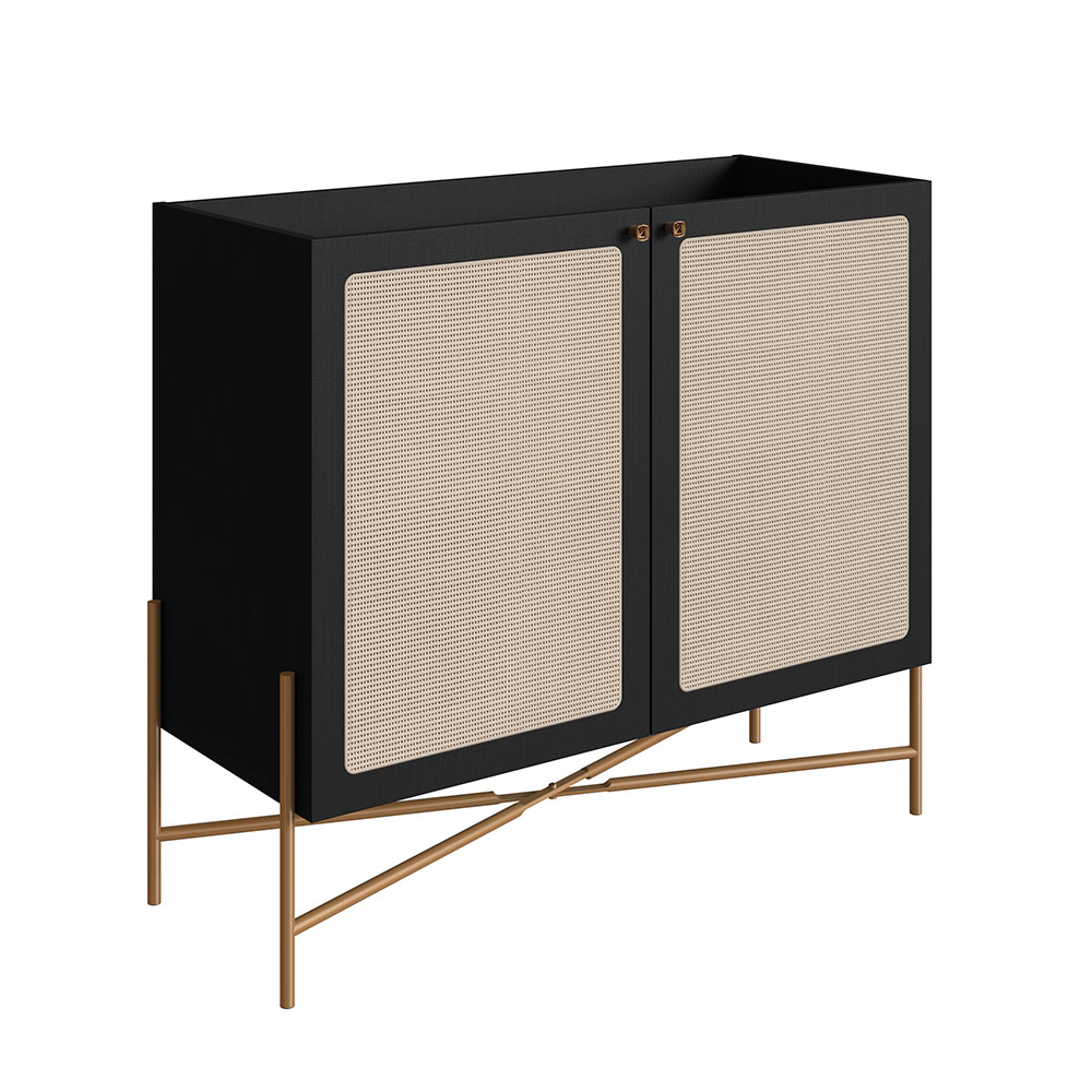 Bar Oslo 2 PT Preto e Dourado