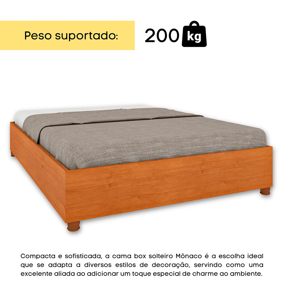 Base para Cama Box Casal Mônaco (35x144x193cm) Cinamomo