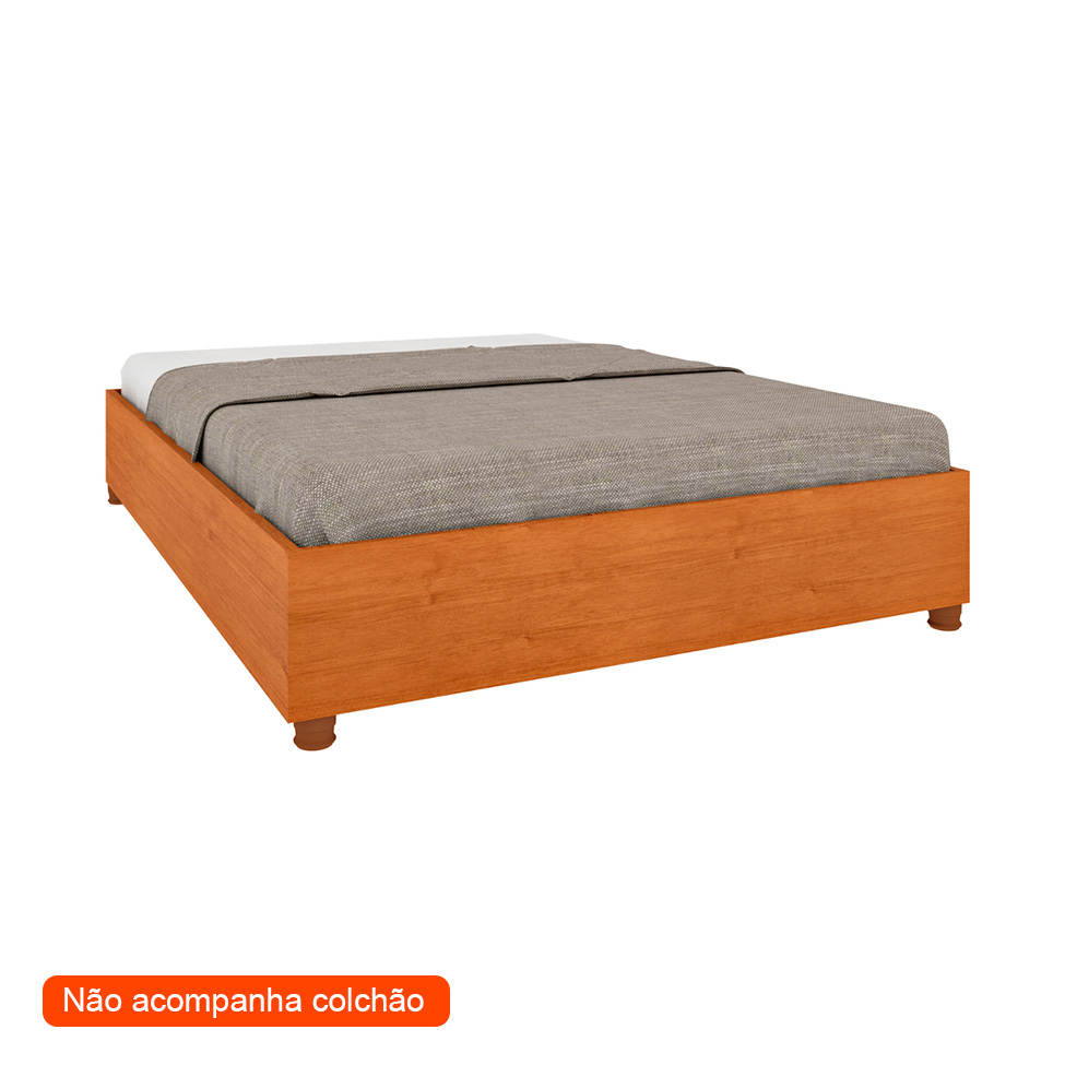 Base para Cama Box Casal Mônaco (35x144x193cm) Cinamomo
