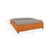 Base para Cama Box Casal Mônaco (35x144x193cm) Cinamomo
