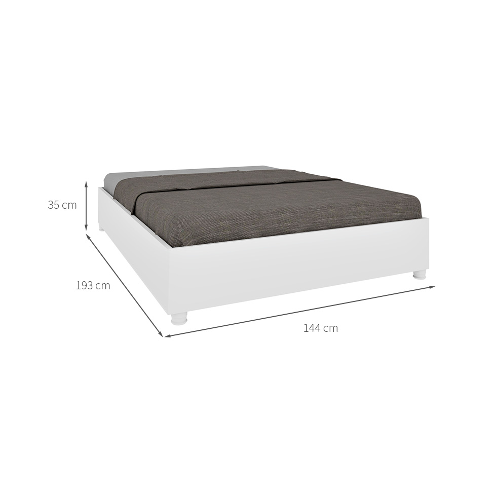Base para Cama Box Casal Mônaco Neve