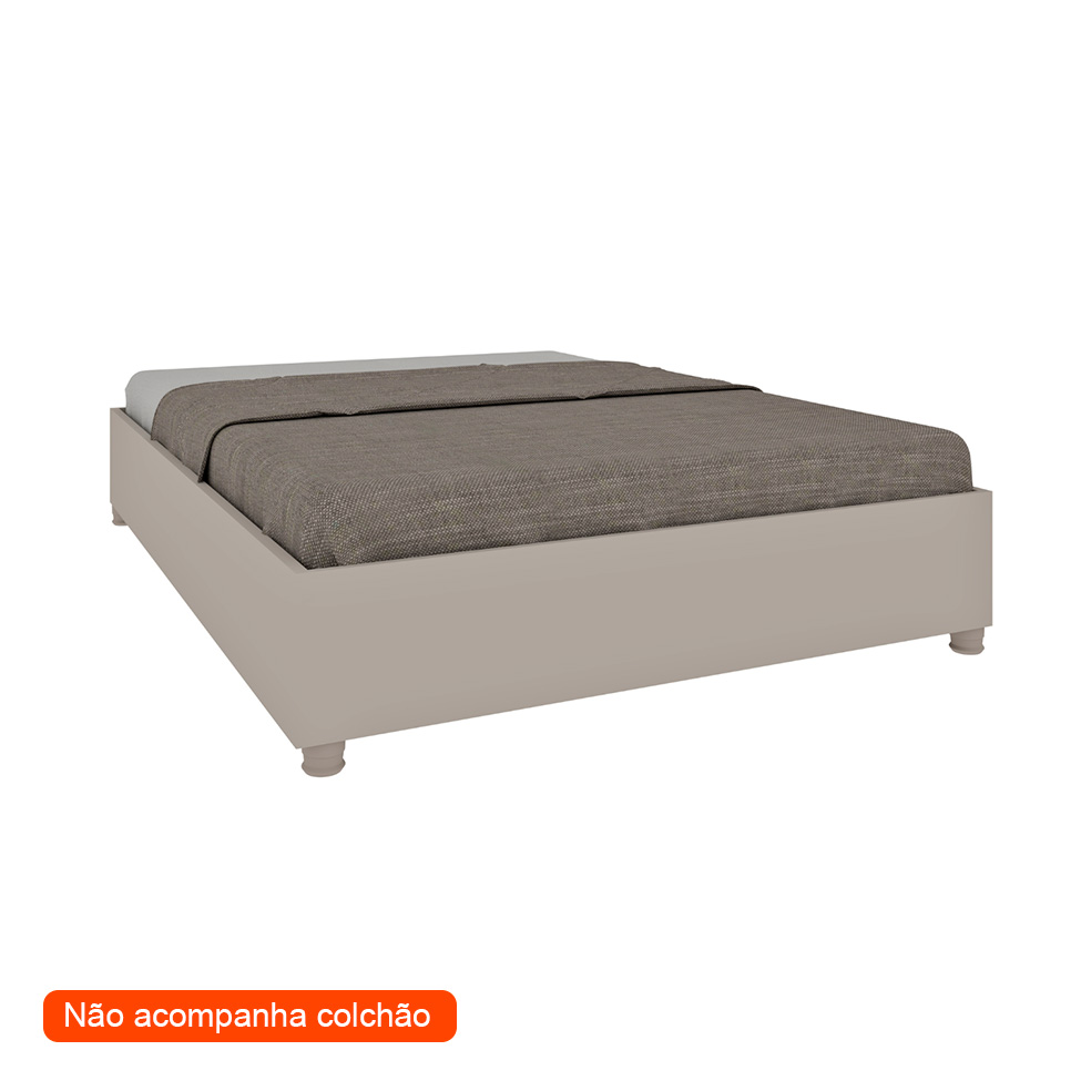 Base para Cama Box Casal Mônaco Off White