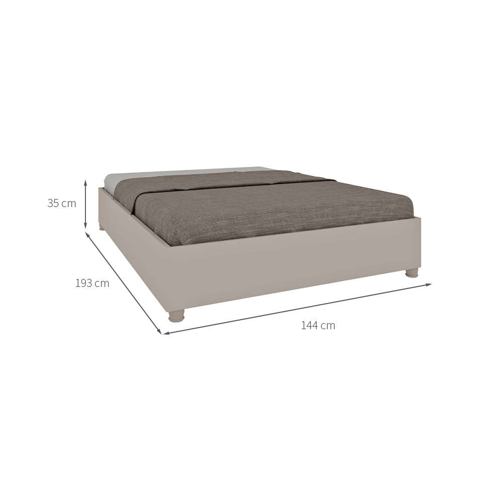 Base para Cama Box Casal Mônaco Off White