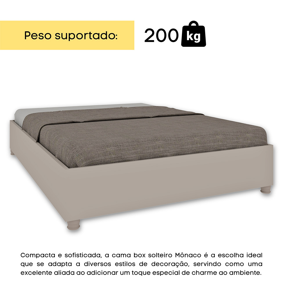 Base para Cama Box Casal Mônaco Off White