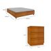 Base para Cama Box Casal Mônaco com 2 Mesas de Cabeceira Veronna 3 GV Cinamomo