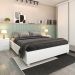 Base para Cama Box Casal Mônaco com 2 Mesas de Cabeceira Veronna 3 GV Neve