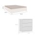 Base para Cama Box Casal Mônaco com 2 Mesas de Cabeceira Veronna 3 GV Neve