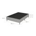 Base para Cama Box Casal Maxi Athos (38x138x188) Cinza