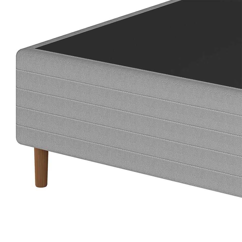 Base para Cama Box Casal Maxi Athos (38x138x188) Cinza
