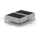 Base para Cama Box Casal com Entrada USB Night (45x138x188 cm) Suede Cinza