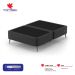 Base para Cama Box King com Entrada USB Night (45x193x203 cm) Suede Preta