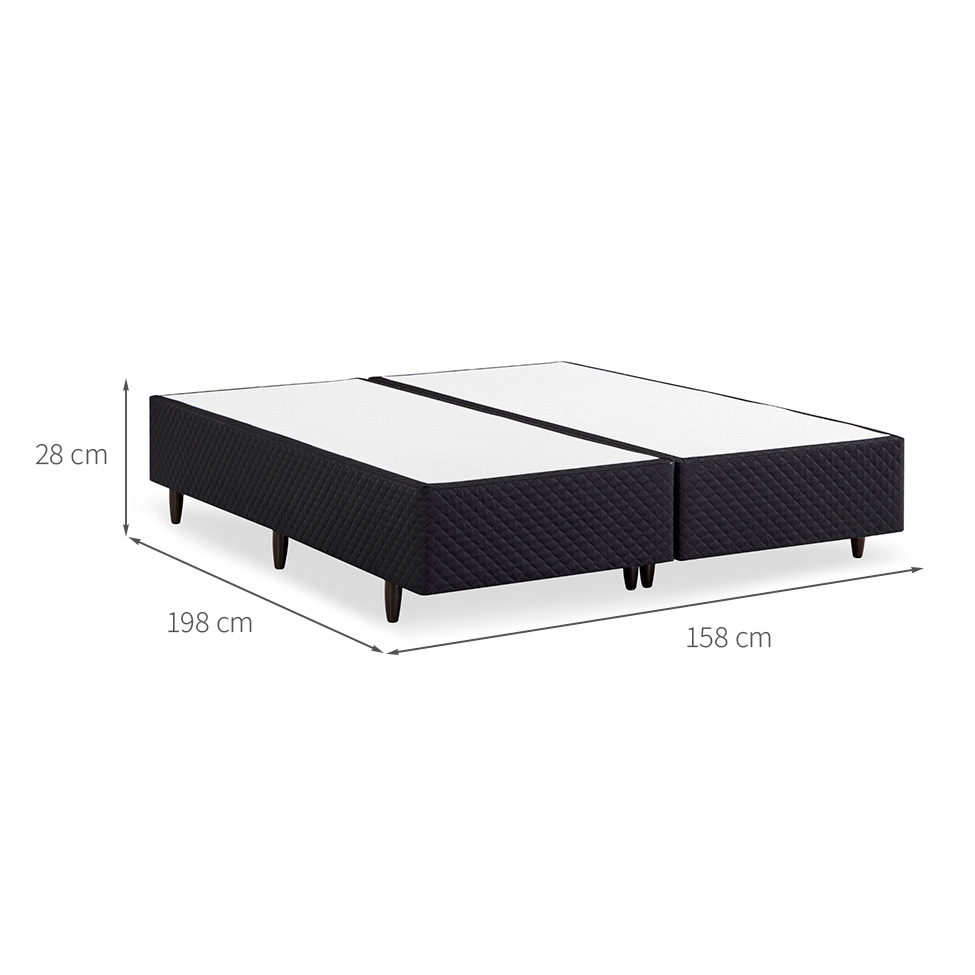 Base para Cama Box Queen Idea (28x158x198) Preta