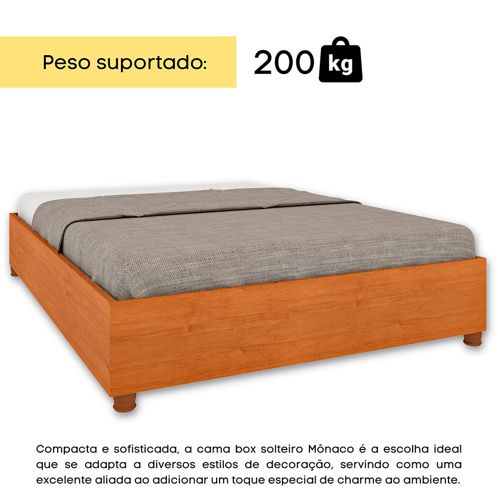 Base para Cama Box Queen Mônaco (35x164x203 cm) Cinamomo