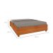 Base para Cama Box Queen Mônaco (35x164x203 cm) Cinamomo