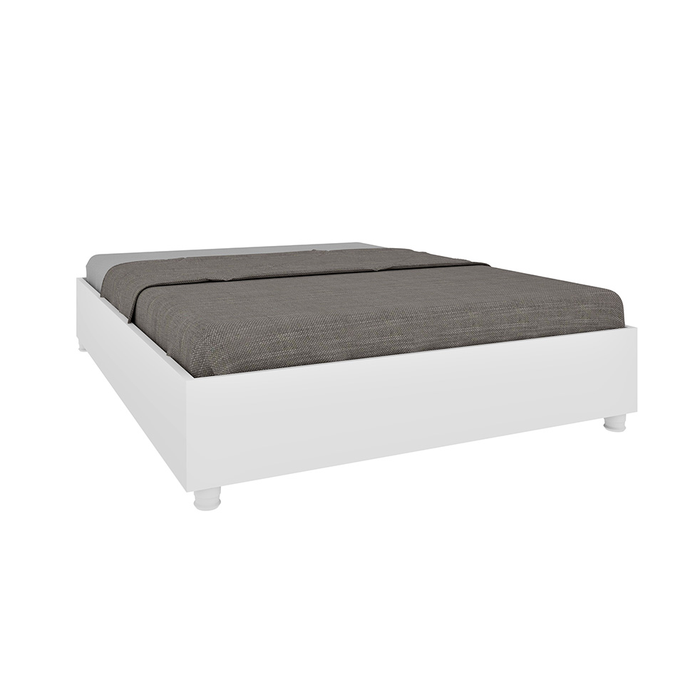 Base para Cama Box Queen Mônaco (35x164x203 cm) Neve