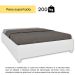 Base para Cama Box Queen Mônaco (35x164x203 cm) Neve