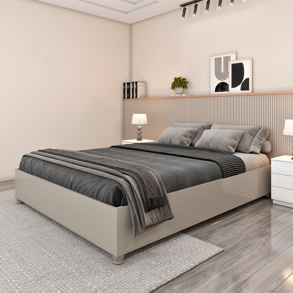 Base para Cama Box Queen Mônaco Off White