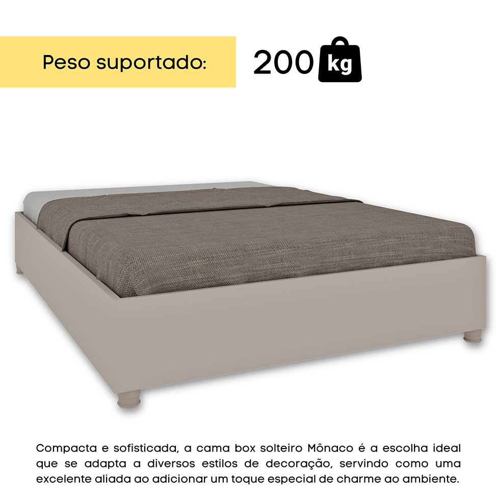 Base para Cama Box Queen Mônaco Off White