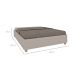 Base para Cama Box Queen Mônaco Off White
