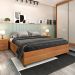 Base para Cama Box Queen Mônaco com 2 Mesas de Cabeceira Veronna 3 GV Cinamomo