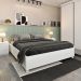 Base para Cama Box Queen Mônaco com 2 Mesas de Cabeceira Veronna 3 GV Neve