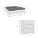 Base para Cama Box Queen Mônaco com 2 Mesas de Cabeceira Veronna 3 GV Neve