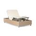 Base para Cama Box Solteiro Ajustável Danna Suede Bege