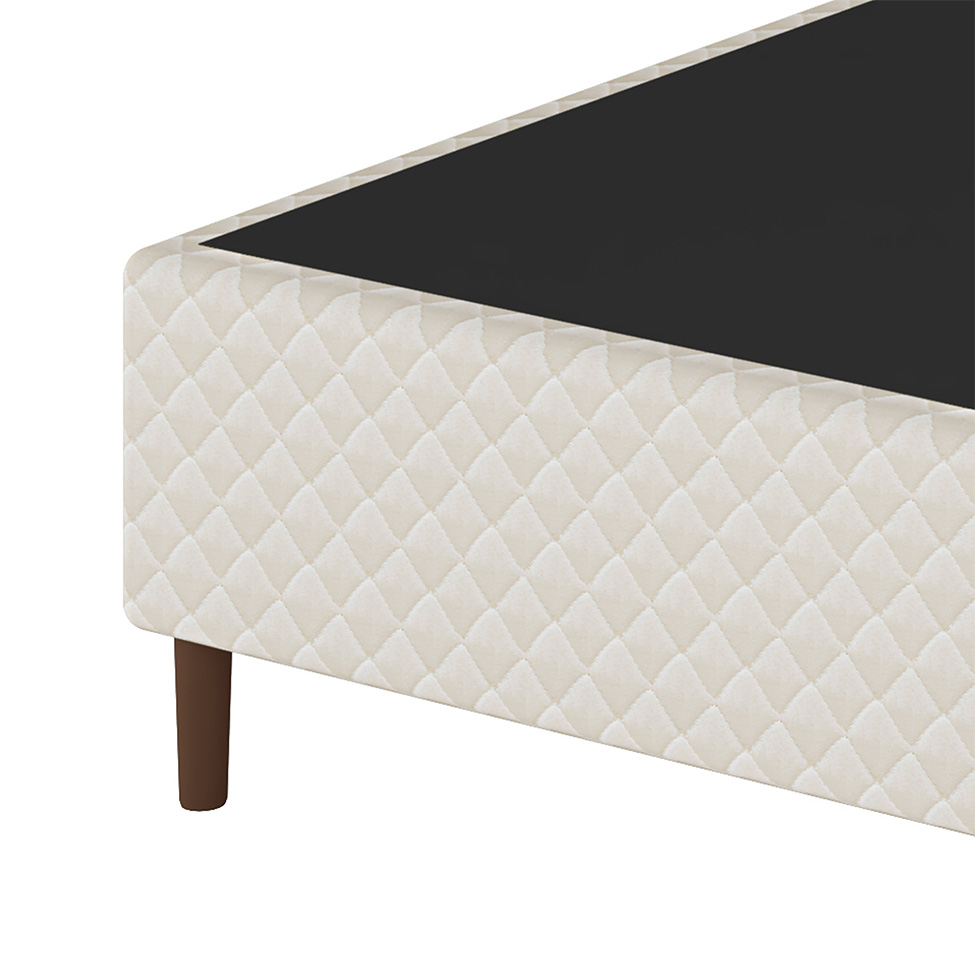 Base para Cama Box Solteiro Aurus (38x88x188) Bege