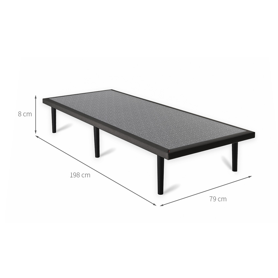 Base para Cama Box Solteiro Float Mescla Chumbo 79 cm