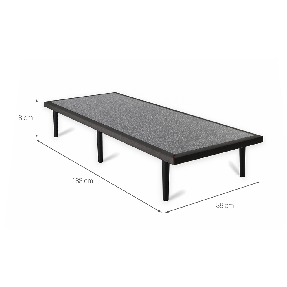 Base para Cama Box Solteiro Float Mescla Chumbo 88 cm