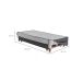 Base para Cama Box Solteiro King Doppio Letto Mescla Chumbo